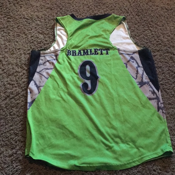 Ladies Boombah Aftershock softball jersey lime green Sz M - Picture 7 of 8